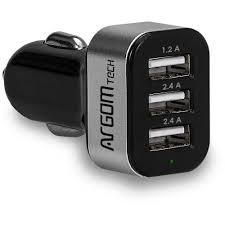Cargador Para Auto Argom USB Black