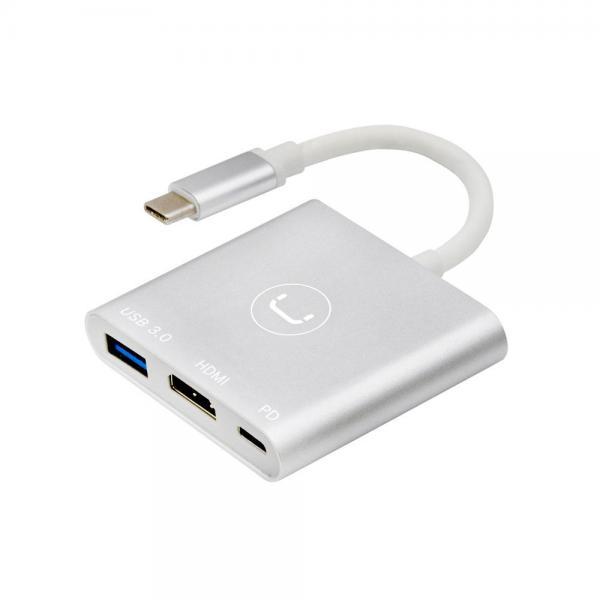 Hub Unno Tekno Type C 3 In 1 HDMI + 1-USB 3.0 +pd