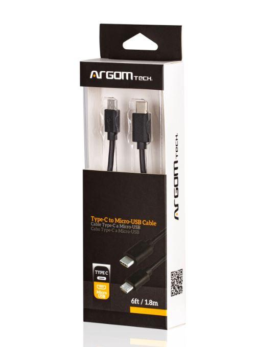 Cable Argom Type C To Micro USB M/M 6F/1.8M