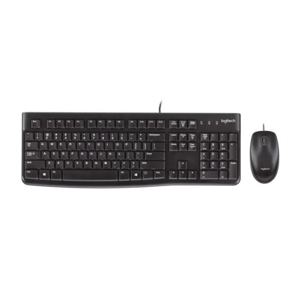 Teclado Y Mouse Logitech MK120 Membrana Alámbrico USB Inglés