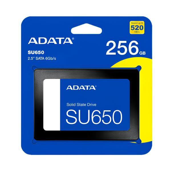 Hd Interno Solido 256GB Adata SU650 2.5 Pulg Sata Iii 520MB/S / 450MB/S