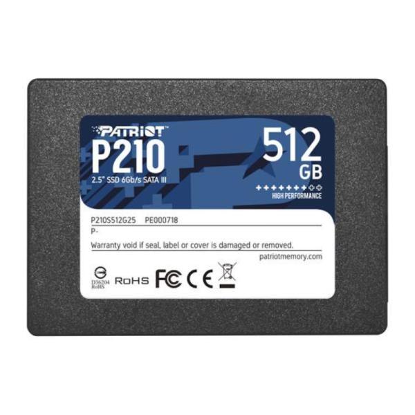 Hd Interno Solido 512GB Patriot P210 2.5 Pulg Sata Iii 520MB/S / 430MB/S