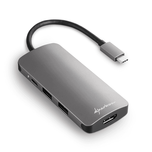 Hub Sharkoon USB 3.0 Type C Multiport Gris