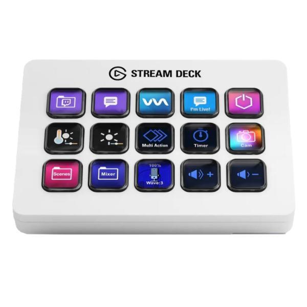 Teclado Streaming El Gato MK2 Membrana USB Varios White