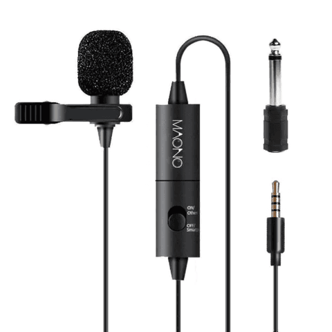 Micrófono Maono AU-100 3.5MM / USB Lavalier Omnidireccional