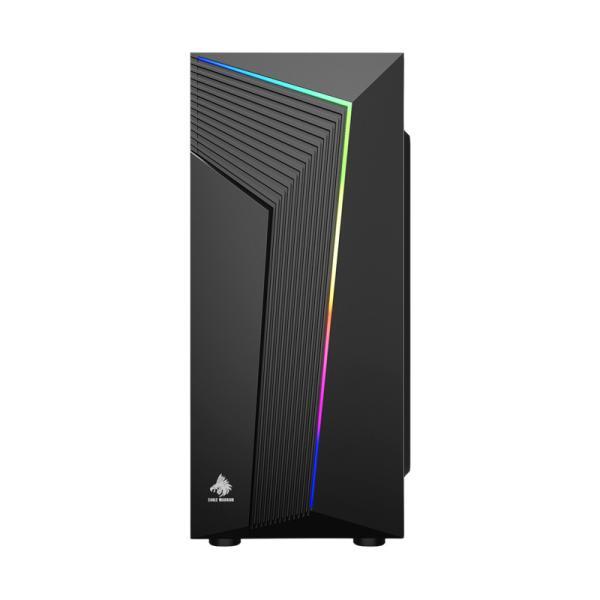 Case Gaming RGB Eagle Warrior CG10AARA001C Mid Tower Sin Ventilación Incluida Con Vidrio Lateral Y Tira RGB