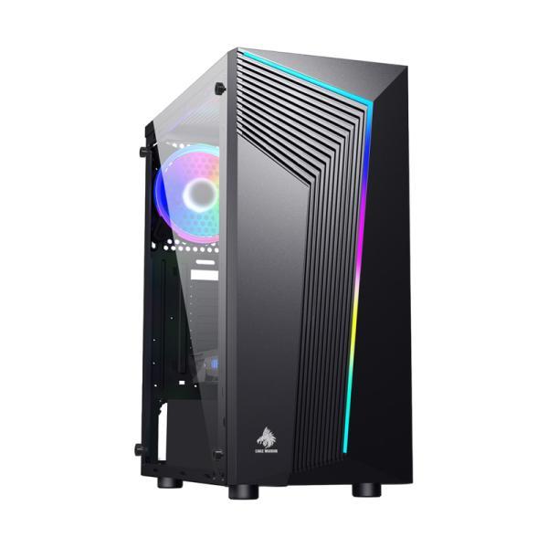 Case Gaming RGB Eagle Warrior CG10AARA001C Mid Tower Sin Ventilación Incluida Con Vidrio Lateral Y Tira RGB, imagen 2