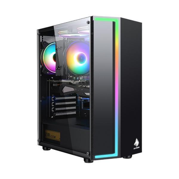 Case Gaming RGB Eagle Warrior CG33RXRA001C Ventiladores 3 De 120MM Con Vidrio Lateral Y Tira RGB, imagen 2