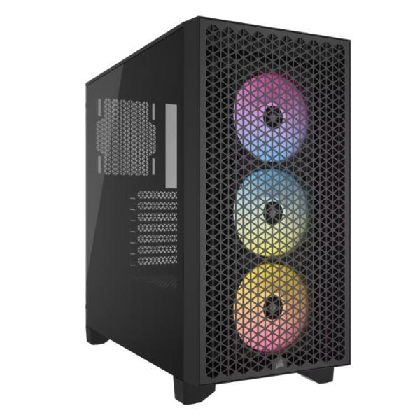 Case Gaming RGB Corsair 3000D Airflow Mid Tower Ventiladores 3 De 120MM Con Vidrio Lateral Y Malla Frontal