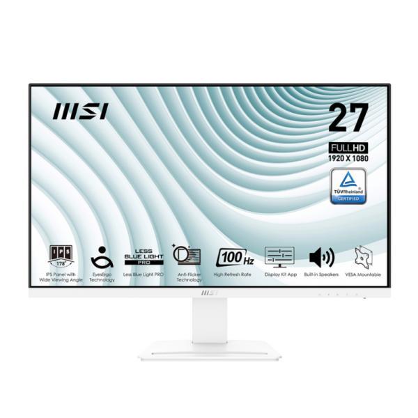 Monitor Msi Pro MP273AW Plano 27 Pulg 1920 X 1080 Ips 100HZ Freesync HDMI Y Displayport