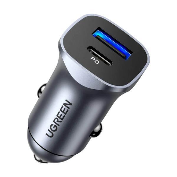 Cargador De Carro Ugreen CD130 USB-C Y USB-A