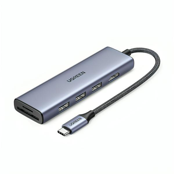 Hub Ugreen CM511 USB-C Con 3 Puertos USB-A 3.0 1 Puerto HDMI Y Puerto Para Tarjetas SD/TF