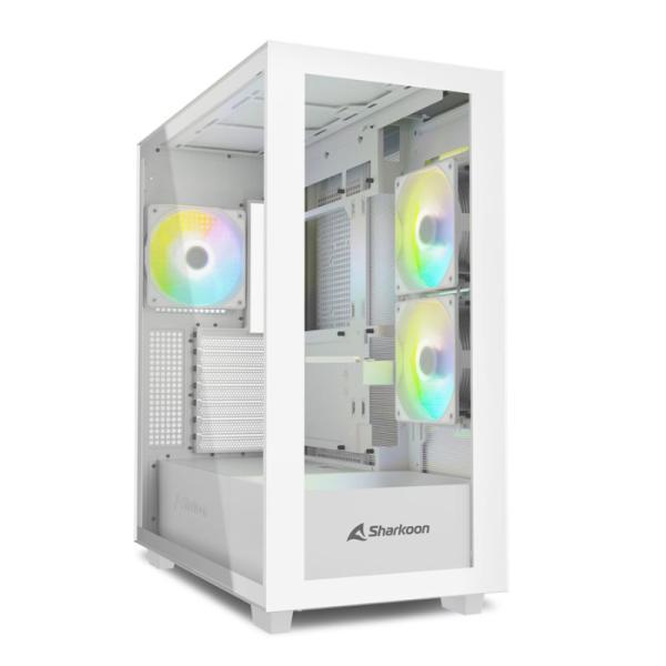Case Gaming RGB Sharkoon Rebel C60 Mid Tower Ventiladores 4 De 120MM Con Vidrio Lateral Y Frontal