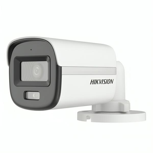 Camara Mini Bullet Hikvision DS-2CE10DF0T-LPFS(2.8MM) 2 Mp Smart Hybrid Light Con Colorvu Ir Y Luz Blanca Hasta 20 M