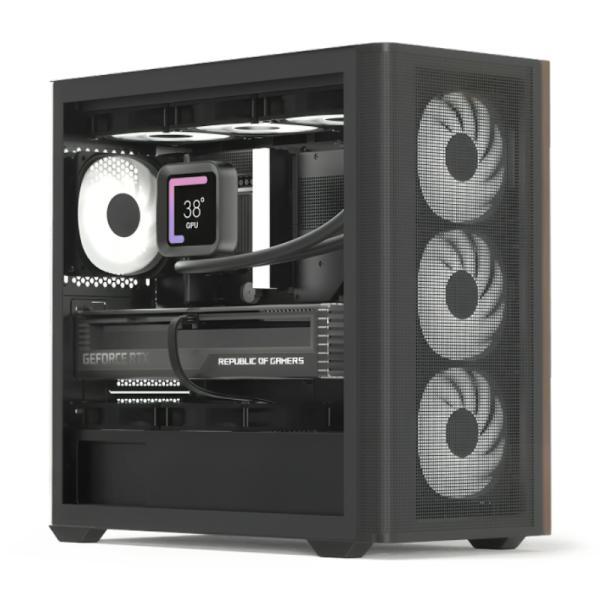 Case Gaming RGB Aerocool D301A Mini Tower Ventiladores 4 De 120MM Con Vidrio Lateral Y Malla Frontal