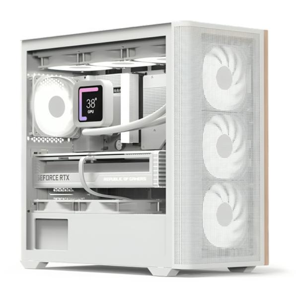 Case Gaming RGB Aerocool D301A Mini Tower Ventiladores 4 De 120MM Con Vidrio Lateral Y Malla Frontal