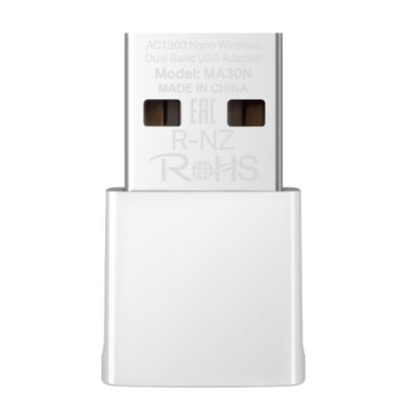 Adaptador De Red Mercusys MA30N(US) Dual Band USB 2.0 867 Mbps (5 Ghz) + 400 Mbps (2,4 Ghz)