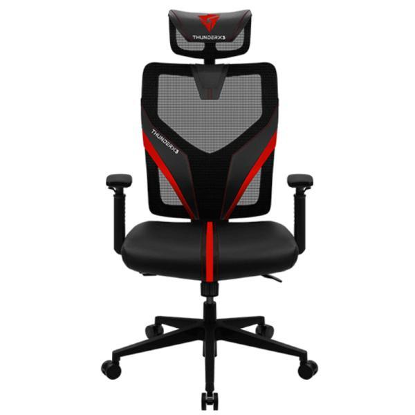Silla Gaming Ergonómica THUNDERX3 YAMA1 Malla Con Cuero Sintético
