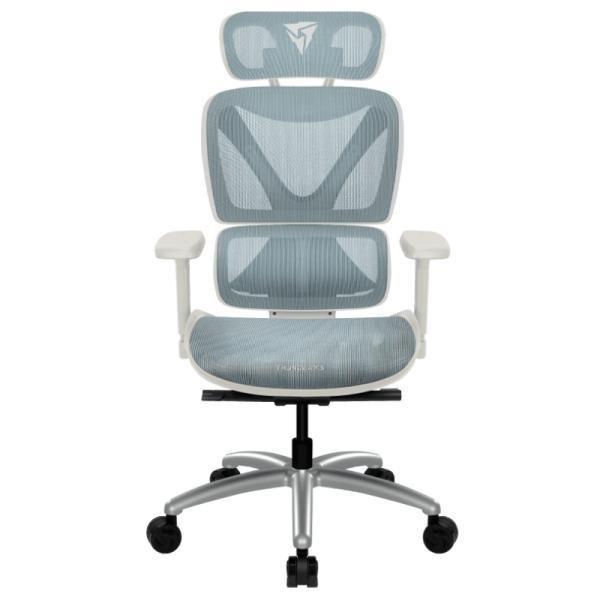 Silla De Oficina Ergonómica THUNDERX3 Xtc Chroma Malla De Cuero Sintético Transpirable