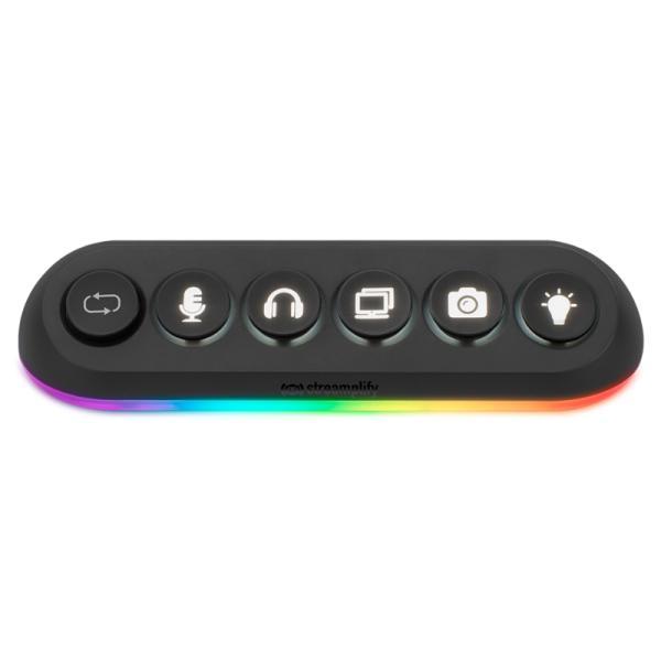 Teclado Streaming + Hub Streamplify Hub Deck 5 5-RGB-US-F-BK 6 Teclas Programables USB-A RGB
