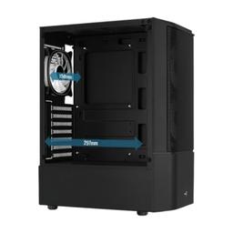 Case RGB Aerocool Quantum MESH-G-BK-V3 Mid Tower Ventiladores 3 De 120MM Con Vidrio Lateral Y Malla Frontal, imagen 2