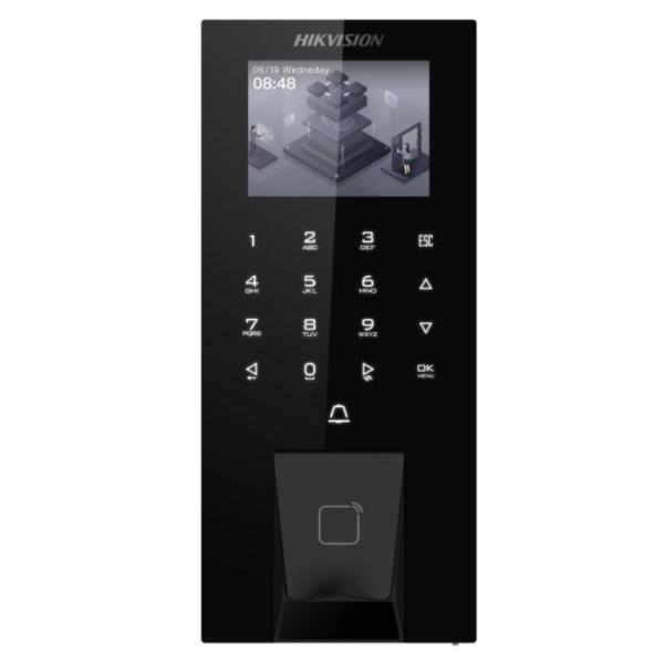 Control De Acceso Hikvision DS-K1T807MBFWX-E1(O-STD) (e) Teclado Táctil Con Huella WI-FI / Bluetooth / Ethernet / Poe