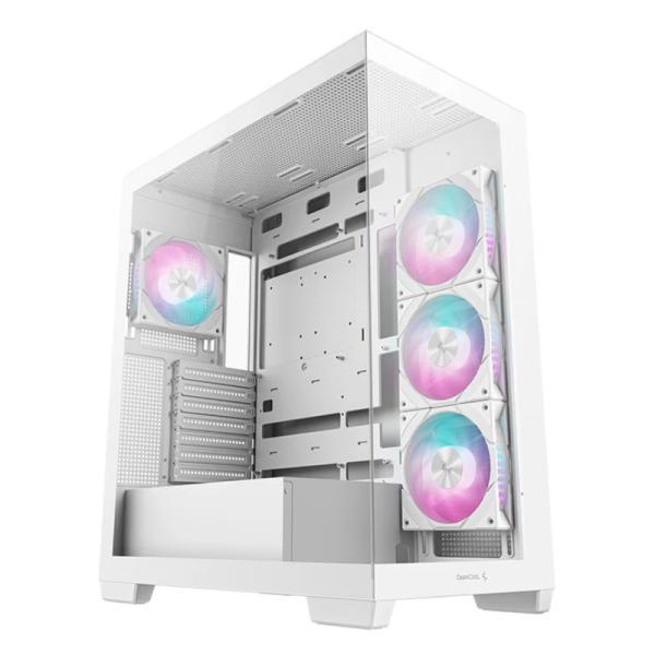 Case RGB Deepcool CG580 4F Wh V2 Mid Tower Ventiladores 4 De 120MM Con Vidrio Frontal Y Lateral