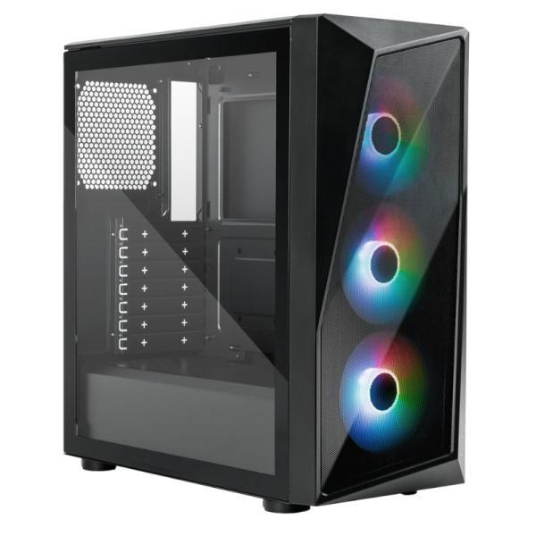 Case RGB Cooler Master CMP520 Mid Tower Ventiladores 3 De 120MM Con Fuente De Poder Mwe Bronze 650 V3 Spectrum V3