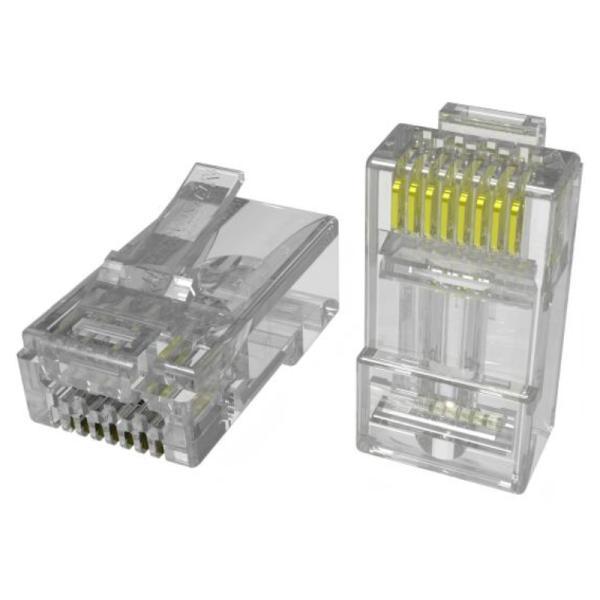 Conector Hikvision DS-1M6AUA RJ45 CAT6A 100 Unidades Sin Blindaje 8 Pines / 8 Conductores
