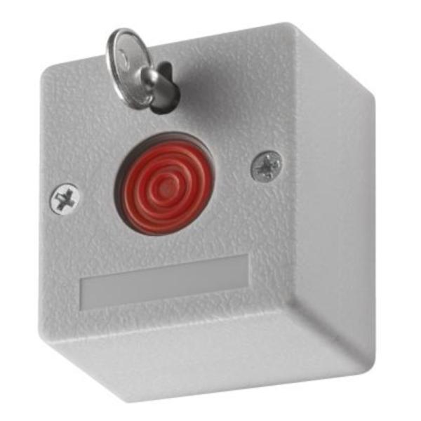 Boton De Emergencia Hikvision DS-PD1-EB(O-STD) Cableado Activacion De Emergencia Contacto Seco 250VDC/300MA / Abs Retardante A La Llama