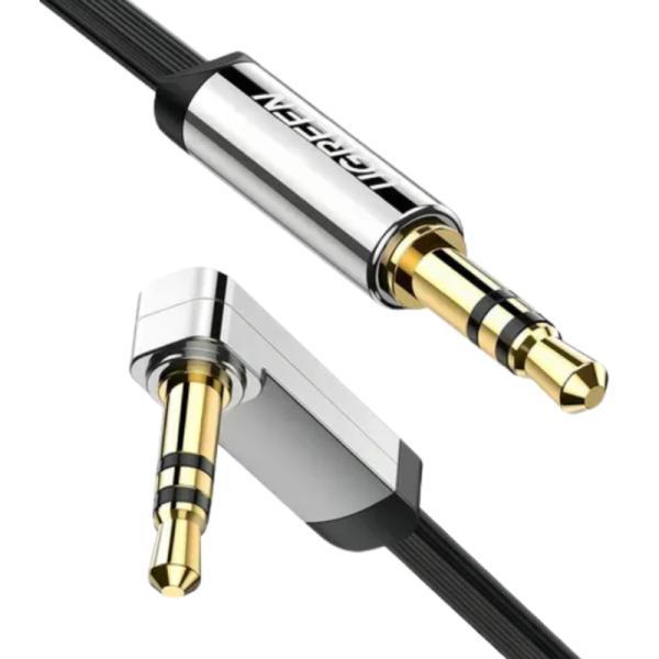 Cable Ugreen AV119 3.5MM Macho Recto A Macho Ángulo Plano 3M