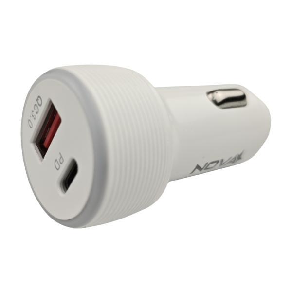 Cargador De Carro Nova PA036EBC001C 36W 1 Puerto USB-C Y 1 Puerto USB-A Carga Rapida, imagen 2