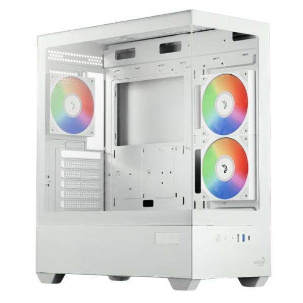 Case Gaming RGB Aerocool P500D DIGI-G-WT-V1 Mid Tower Ventiladores 3 De 120MM Con Panel Frontal Y Lateral