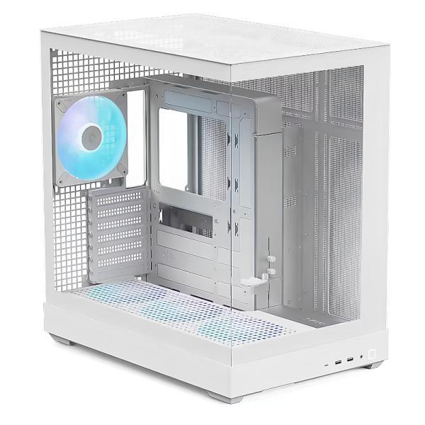 Case Apnx V2-F-WT-V1 Mid Tower 4 Ventiladores Con Panel Frontal Y Lateral