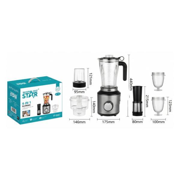 Licuadora Winning Star ST-2087 6 En 1 350W 1.8L