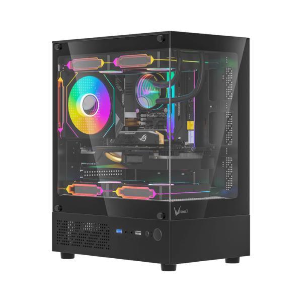 Case Formula V Line Cristal Z1CM Plus Ar Mini Torre 3 Abanicos Argb De 120 Mm Acero Spcc