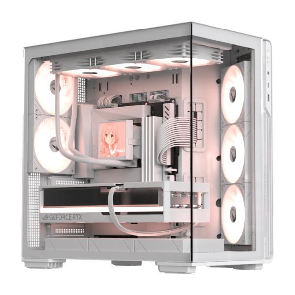 Case RGB Formula V Crystal Z7 Pa Mid Tower 5 X 120MM Panel Frontal De Acero Y Plástico / Panel Lateral De Vidrio Sin Fuente De Poder