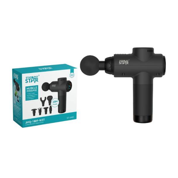 Pistola Portátil De Masaje Corwinning Star ST-6403 Percusiva Recargable Motor Sin ESCOBILLAS/20 W /USB