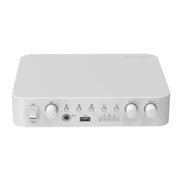 Amplificador De Audio De Red Hikvision DS-QAE0A60G1-VB(O-STD)/EU 2 Zonas 60W Bluetooth USB Rca