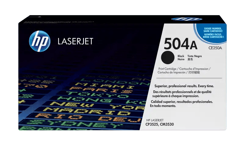 HP toner negro #504 5000 pgs CE250A