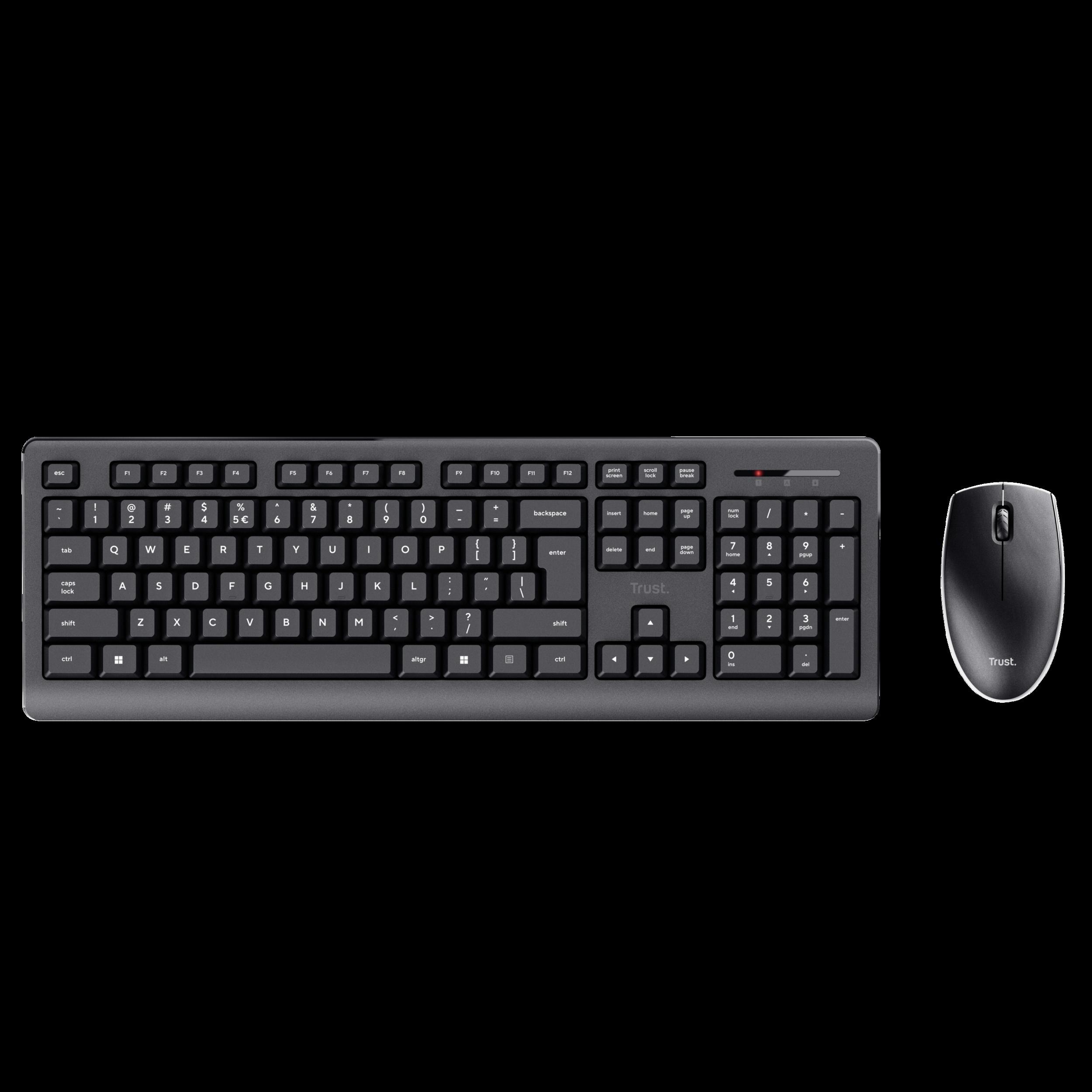 Trust teclado y mouse inalambricos en español - 25433